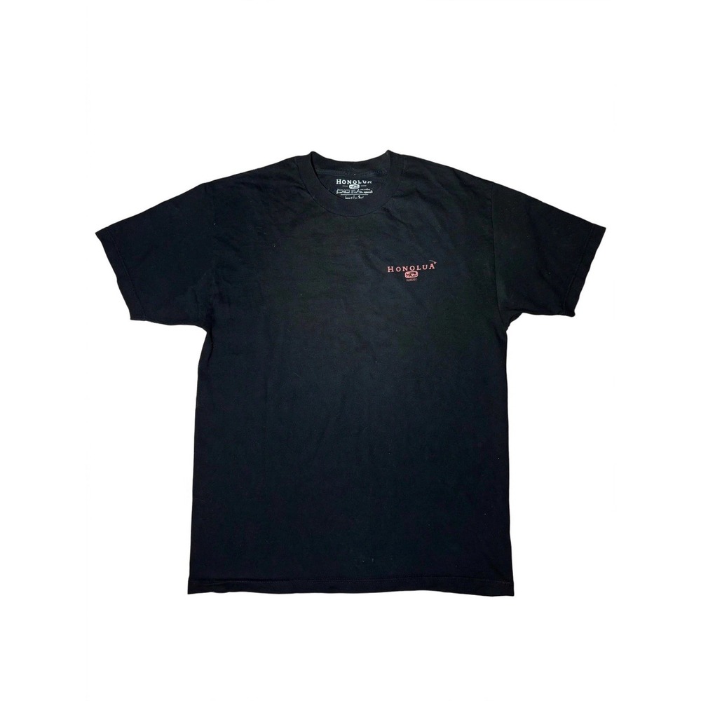Honolua Surf Co T-Shirt Mens Large Black Hawaii Logo Graphic Tee Y2K